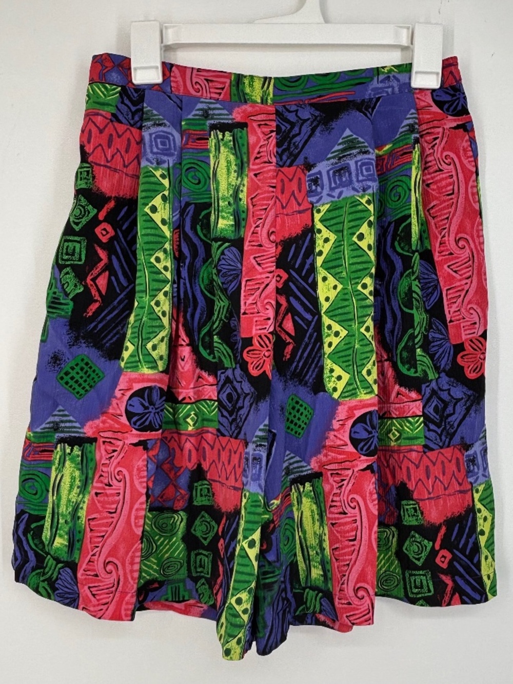 Maren Womens Vintage Large Pull-On Shorts Polyester Hawaiian Tropical Relaxed